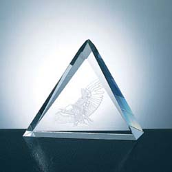 Crystal Triangle Plaque